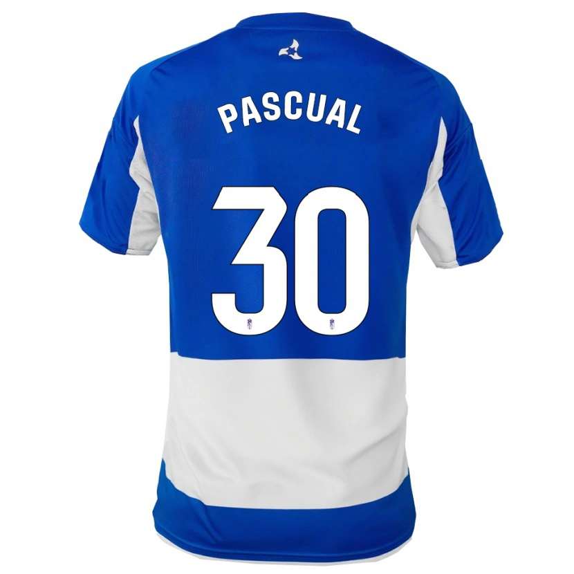 Danxen Mujer Camiseta Jorge Pascual #30 Azul Blanco 2ª Equipación 2025/26 La Camisa
