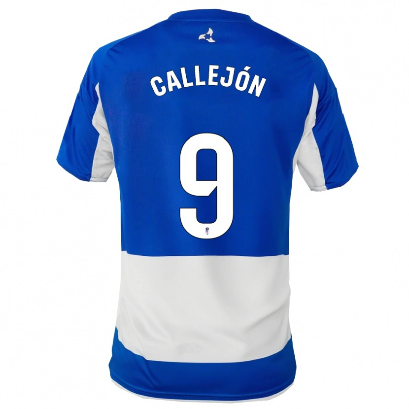 Danxen Mujer Camiseta Jose Callejon #9 Azul Blanco 2ª Equipación 2025/26 La Camisa