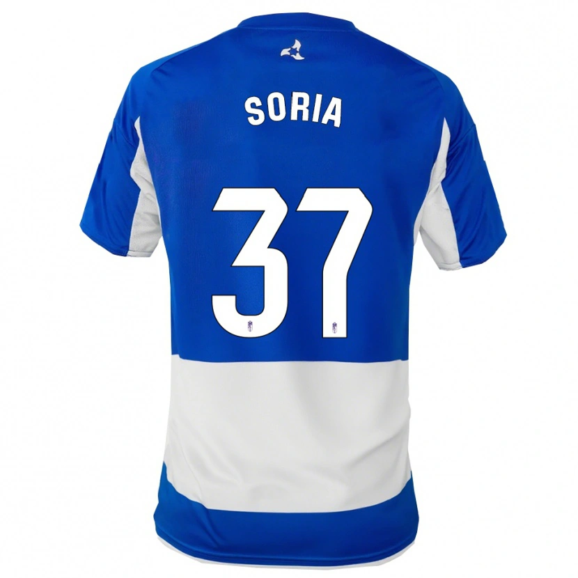 Danxen Mujer Camiseta Carlos Soria #37 Azul Blanco 2ª Equipación 2025/26 La Camisa