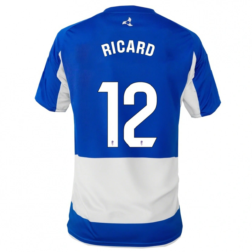 Danxen Mujer Camiseta Ricard Sanchez #12 Azul Blanco 2ª Equipación 2025/26 La Camisa