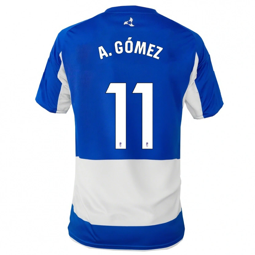 Danxen Mujer Camiseta Andrea Gómez Oliver #11 Azul Blanco 2ª Equipación 2025/26 La Camisa