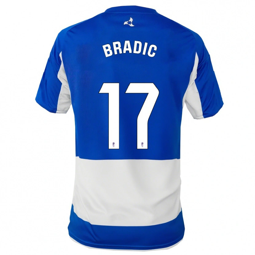 Danxen Mujer Camiseta Biljana Bradić #17 Azul Blanco 2ª Equipación 2025/26 La Camisa