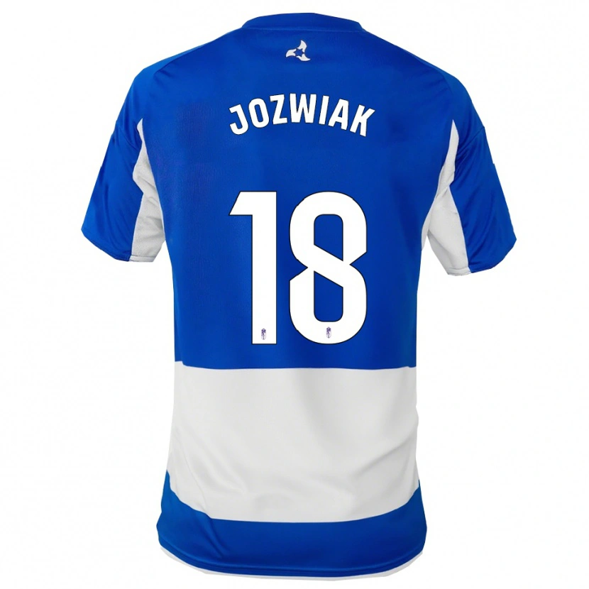 Danxen Mujer Camiseta Kamil Józwiak #18 Azul Blanco 2ª Equipación 2025/26 La Camisa