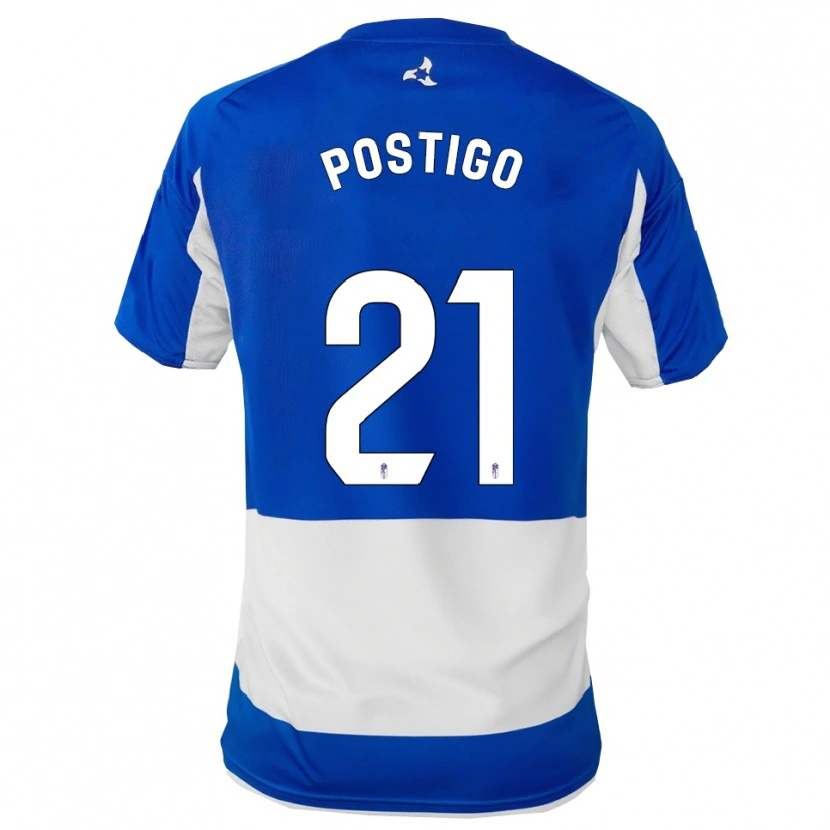 Danxen Mujer Camiseta Cristina Postigo Martín #21 Azul Blanco 2ª Equipación 2025/26 La Camisa