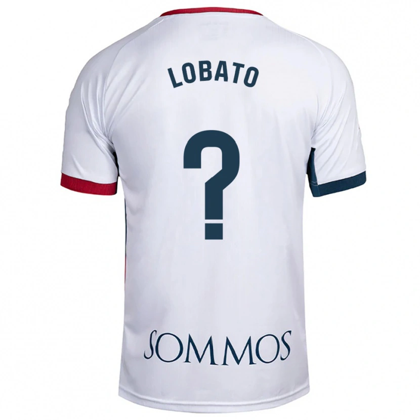 Danxen Mujer Camiseta Guille Lobato #0 Blanco Rojo 2ª Equipación 2025/26 La Camisa