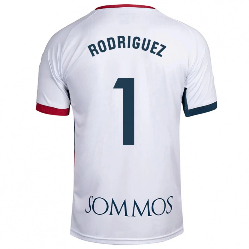 Danxen Mujer Camiseta Nuria Rodríguez #1 Blanco Rojo 2ª Equipación 2025/26 La Camisa