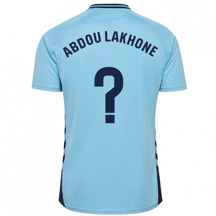 Danxen Mujer Camiseta Pape Abdou Lakhone #0 Celeste 2ª Equipación 2025/26 La Camisa