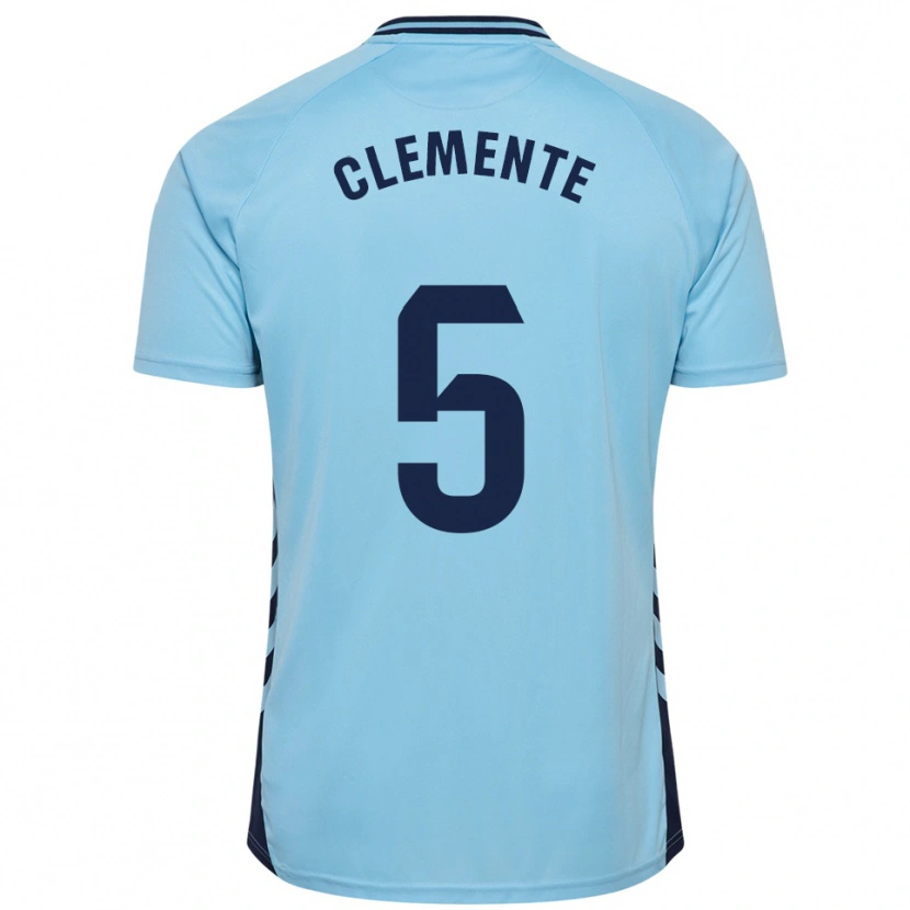 Danxen Mujer Camiseta Enrique Clemente #5 Celeste 2ª Equipación 2025/26 La Camisa