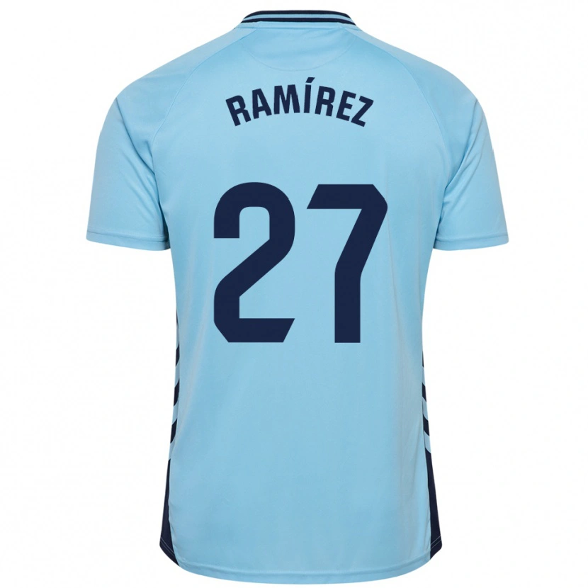 Danxen Mujer Camiseta Kirian Ramírez #27 Celeste 2ª Equipación 2025/26 La Camisa