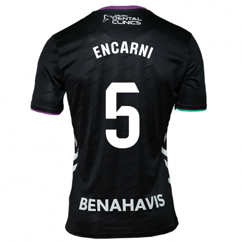 Danxen Mujer Camiseta Encarni Carneros #5 Negro Morado Verde 2ª Equipación 2025/26 La Camisa