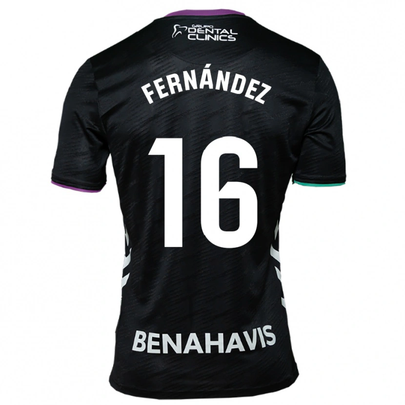 Danxen Mujer Camiseta José Fernández #16 Negro Morado Verde 2ª Equipación 2025/26 La Camisa