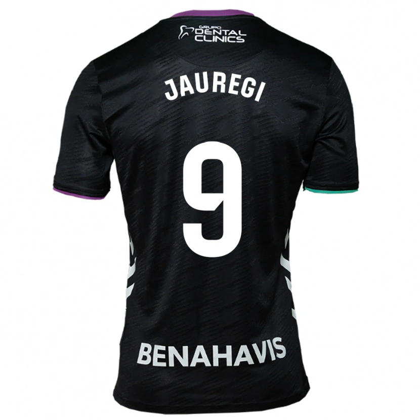 Danxen Mujer Camiseta Eneko Jauregi #9 Negro Morado Verde 2ª Equipación 2025/26 La Camisa