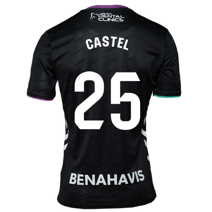 Danxen Mujer Camiseta Sergio Castel #25 Negro Morado Verde 2ª Equipación 2025/26 La Camisa