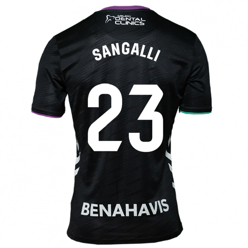 Danxen Mujer Camiseta Luca Sangalli #23 Negro Morado Verde 2ª Equipación 2025/26 La Camisa