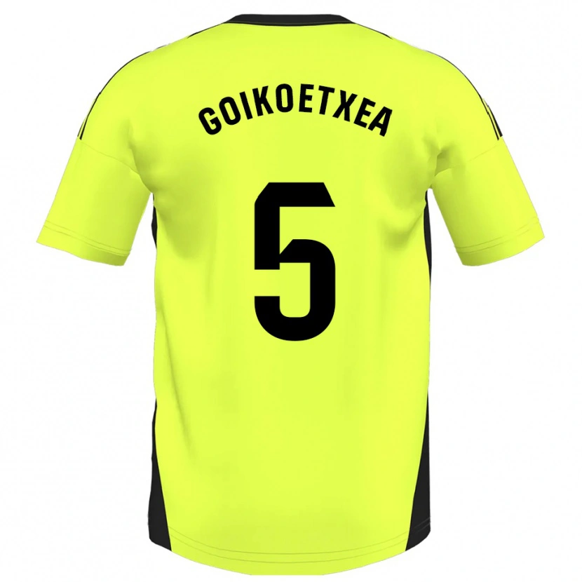 Danxen Mujer Camiseta Imanol Goikoetxea #5 Amarillo Fluorescente 2ª Equipación 2025/26 La Camisa