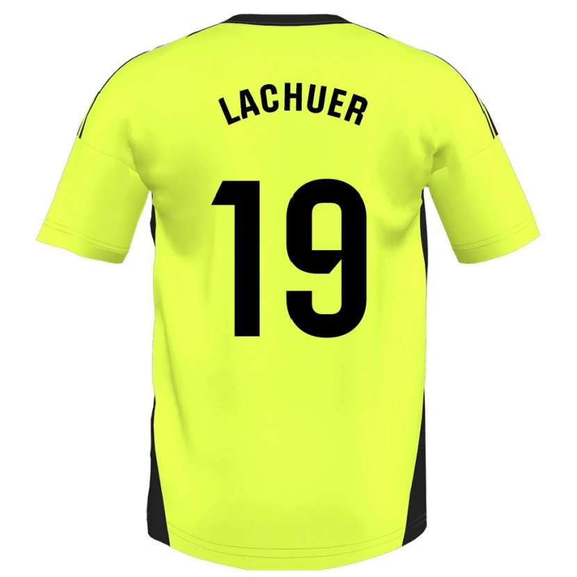 Danxen Mujer Camiseta Mathis Lachuer #19 Amarillo Fluorescente 2ª Equipación 2025/26 La Camisa