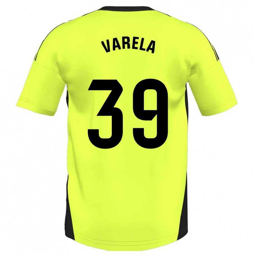Danxen Mujer Camiseta Iker Varela #39 Amarillo Fluorescente 2ª Equipación 2025/26 La Camisa