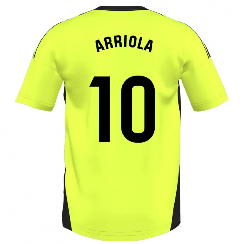 Danxen Mujer Camiseta Marcos Arriola #10 Amarillo Fluorescente 2ª Equipación 2025/26 La Camisa