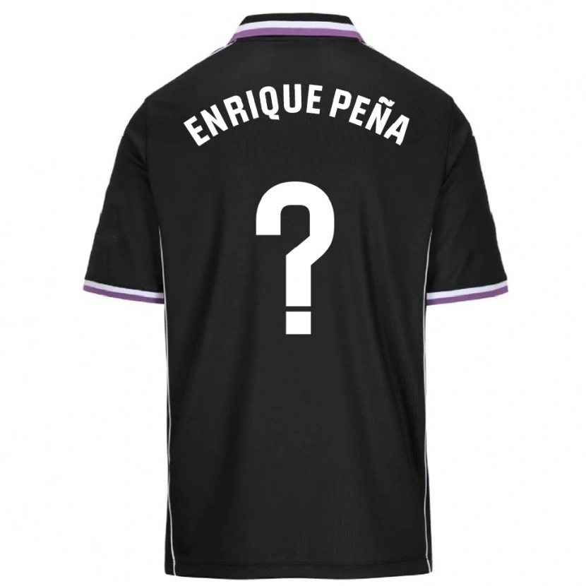 Danxen Mujer Camiseta Enrique Peña #0 Morado Negro 2ª Equipación 2025/26 La Camisa