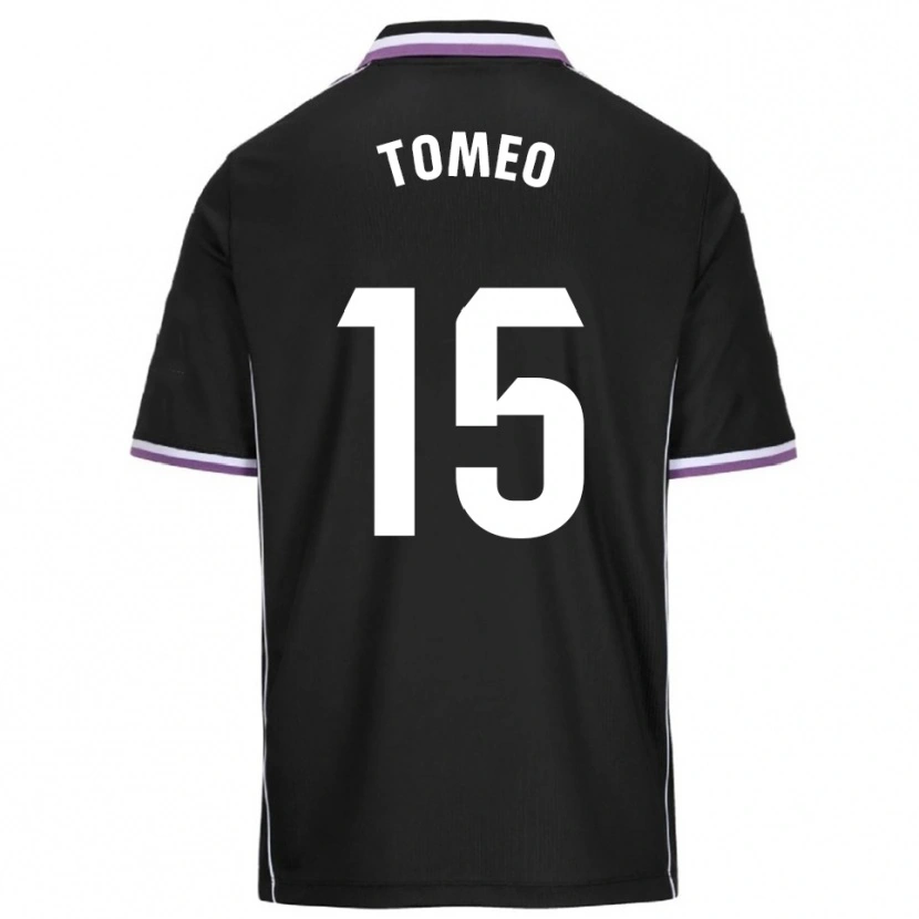 Danxen Mujer Camiseta Pablo Tomeo #15 Morado Negro 2ª Equipación 2025/26 La Camisa