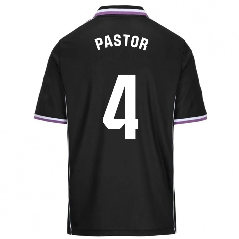 Danxen Mujer Camiseta Alba Pastor Rodríguez #4 Morado Negro 2ª Equipación 2025/26 La Camisa