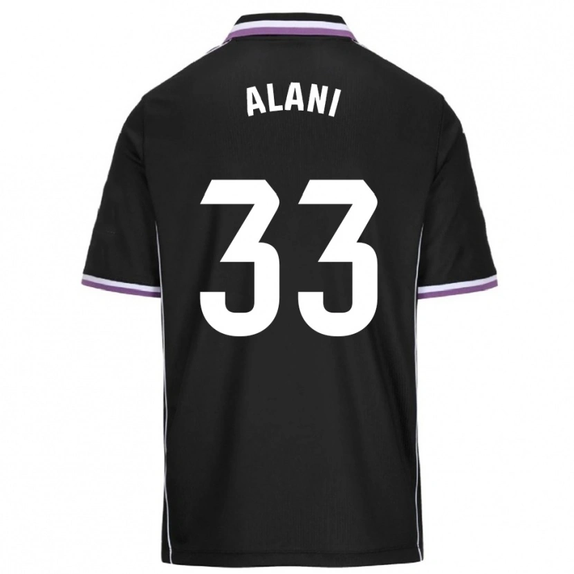 Danxen Mujer Camiseta Ibrahim Alani #33 Morado Negro 2ª Equipación 2025/26 La Camisa