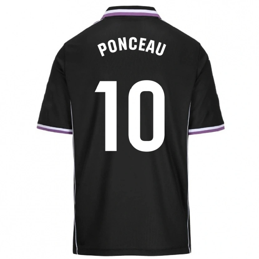 Danxen Mujer Camiseta Julien Ponceau #10 Morado Negro 2ª Equipación 2025/26 La Camisa