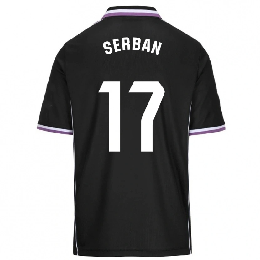 Danxen Mujer Camiseta Alin Șerban #17 Morado Negro 2ª Equipación 2025/26 La Camisa