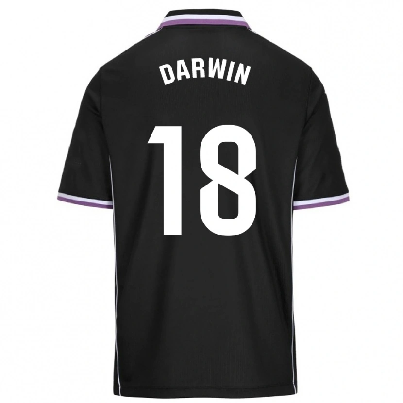 Danxen Mujer Camiseta Darwin Machís #18 Morado Negro 2ª Equipación 2025/26 La Camisa