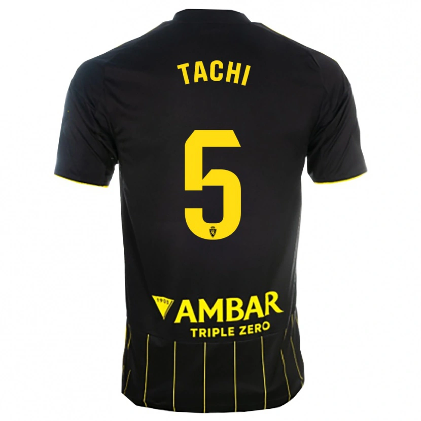 Danxen Mujer Camiseta Tachi #5 Negro Amarillo 2ª Equipación 2025/26 La Camisa