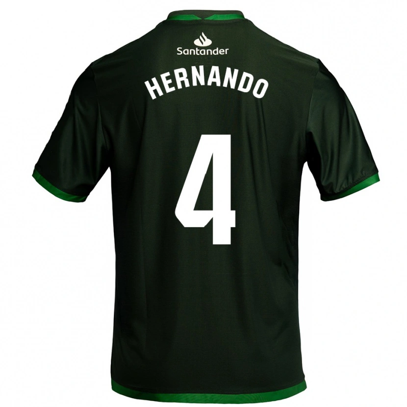 Danxen Mujer Camiseta Manu Hernando #4 Verde Oscuro 2ª Equipación 2025/26 La Camisa