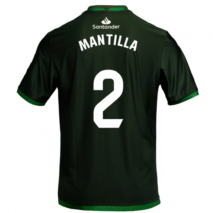 Danxen Mujer Camiseta Álvaro Mantilla #2 Verde Oscuro 2ª Equipación 2025/26 La Camisa