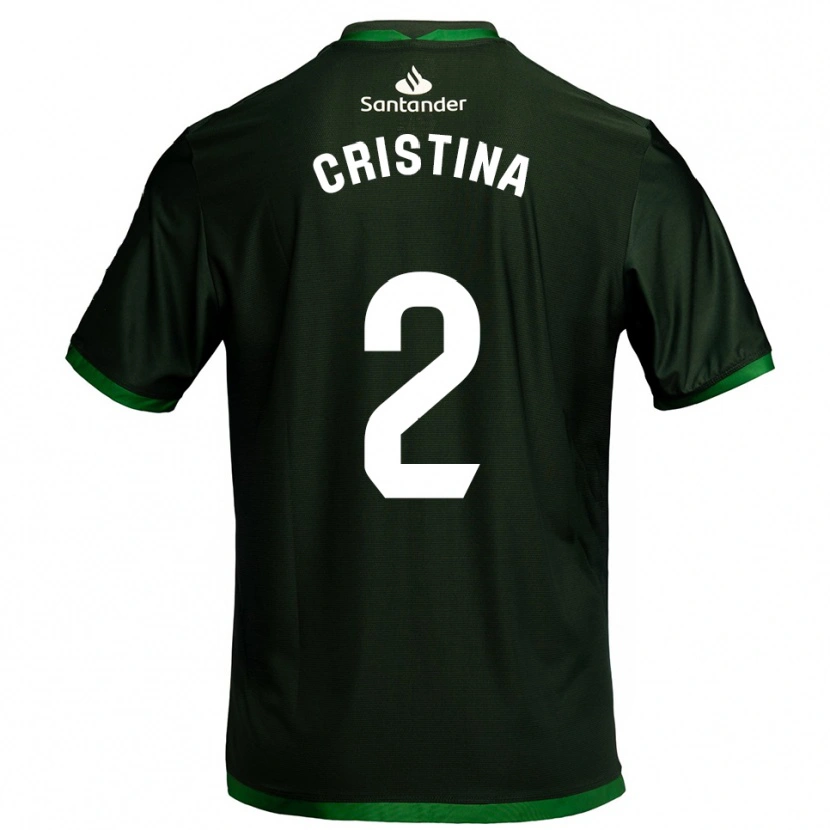 Danxen Mujer Camiseta Cristina Muñoz García #2 Verde Oscuro 2ª Equipación 2025/26 La Camisa