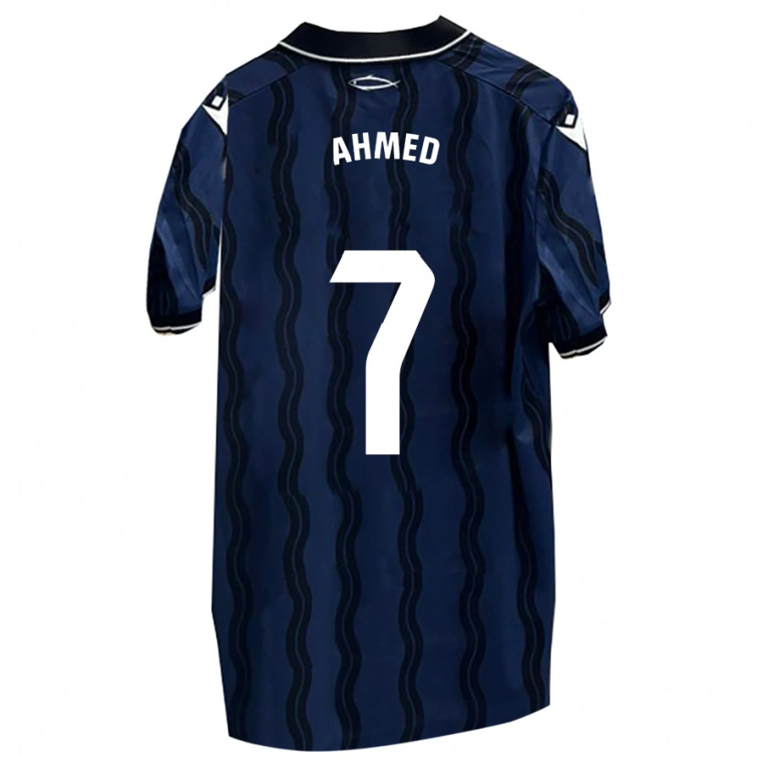 Danxen Mujer Camiseta Aisar Ahmed #7 Azul Oscuro Negro 2ª Equipación 2025/26 La Camisa