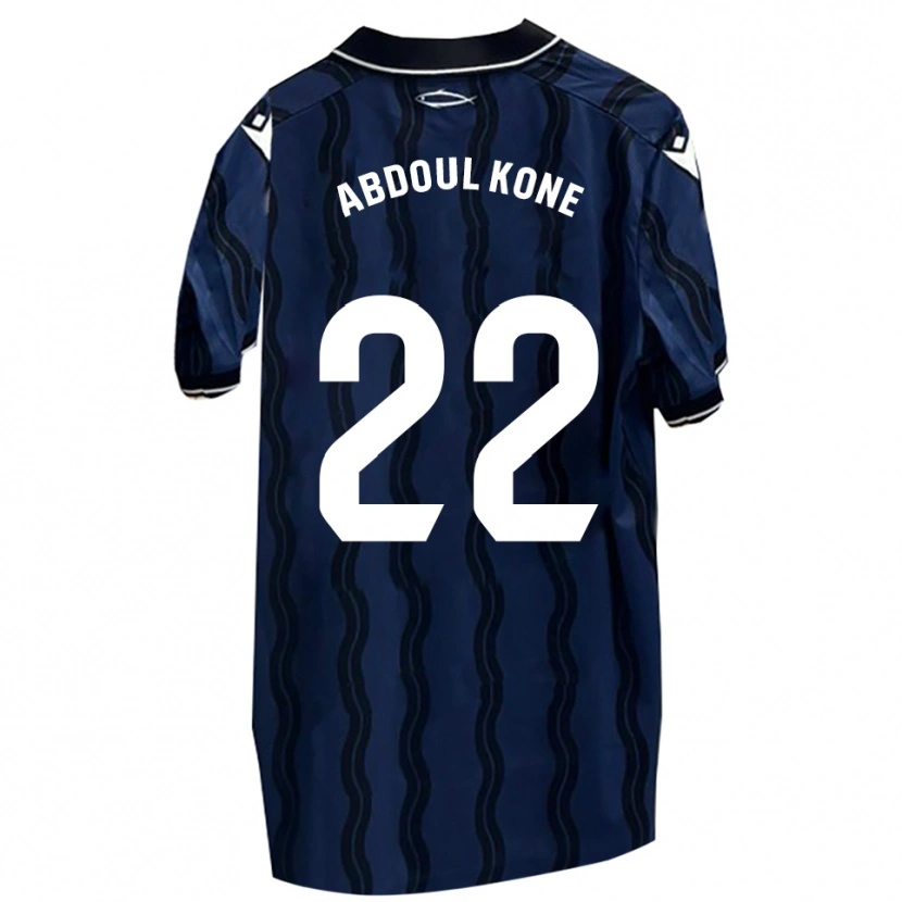 Danxen Mujer Camiseta Kialy Abdoul Kone #22 Azul Oscuro Negro 2ª Equipación 2025/26 La Camisa