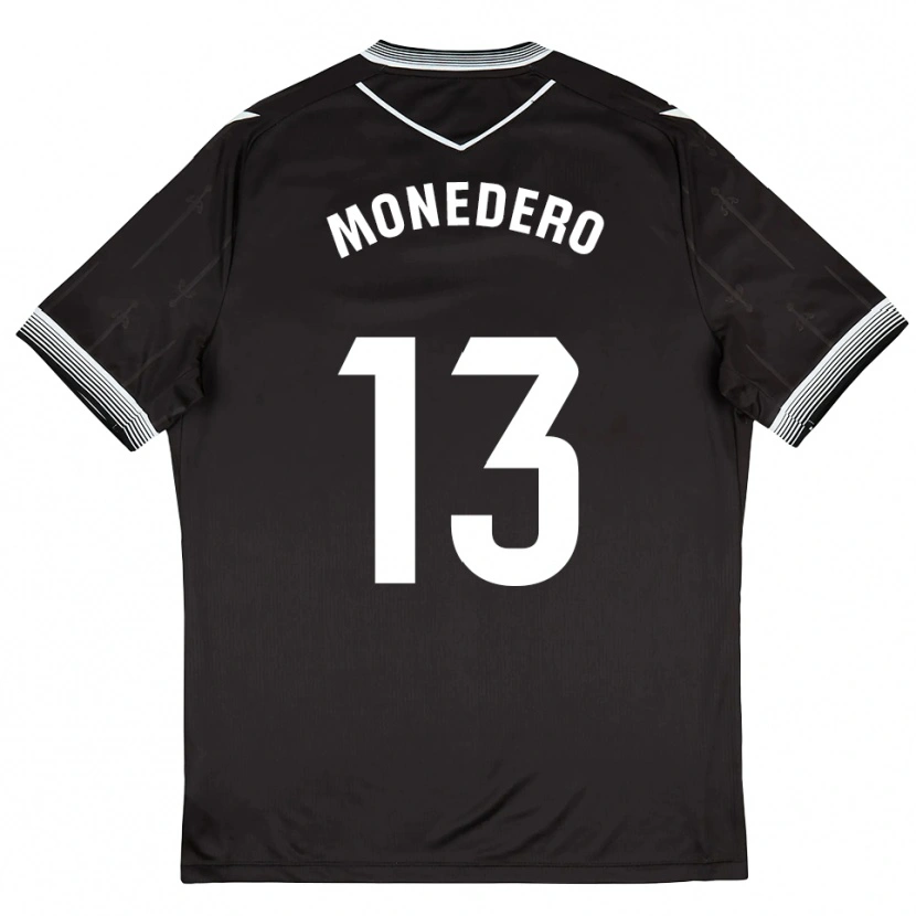 Danxen Mujer Camiseta Marc Monedero #13 Negro Blanco 2ª Equipación 2025/26 La Camisa
