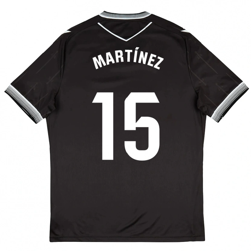 Danxen Mujer Camiseta Iván Martínez #15 Negro Blanco 2ª Equipación 2025/26 La Camisa