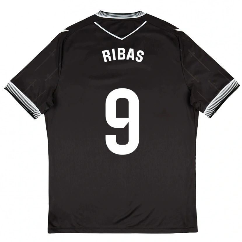 Danxen Mujer Camiseta Irian Ribas #9 Negro Blanco 2ª Equipación 2025/26 La Camisa