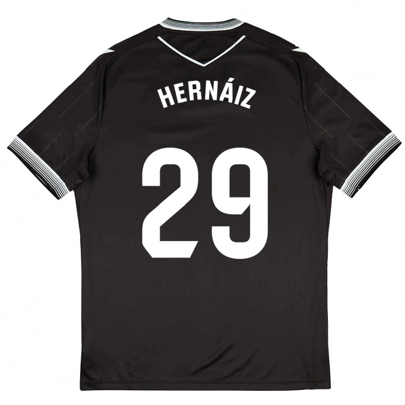 Danxen Mujer Camiseta David Hernáiz #29 Negro Blanco 2ª Equipación 2025/26 La Camisa