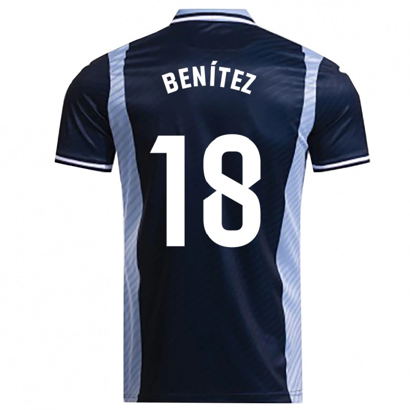 Danxen Mujer Camiseta Paco Benítez #18 Azul Marino Celeste 2ª Equipación 2025/26 La Camisa