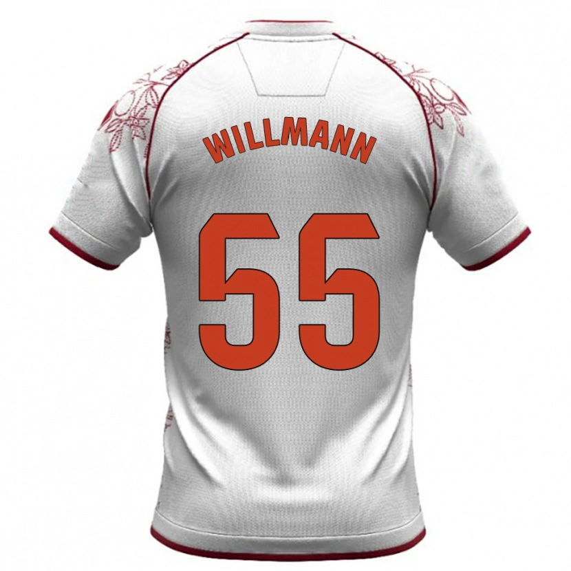Danxen Mujer Camiseta Michal Willmann #55 Blanco Burdeos 2ª Equipación 2025/26 La Camisa