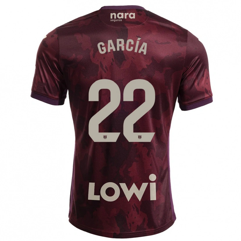 Danxen Mujer Camiseta Hugo García #22 Burdeos Blanco 2ª Equipación 2025/26 La Camisa