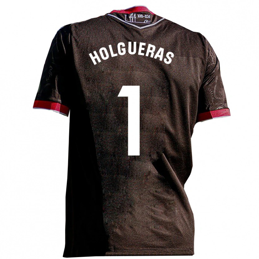 Danxen Mujer Camiseta Javi Holgueras #1 Negro Rojo 2ª Equipación 2025/26 La Camisa