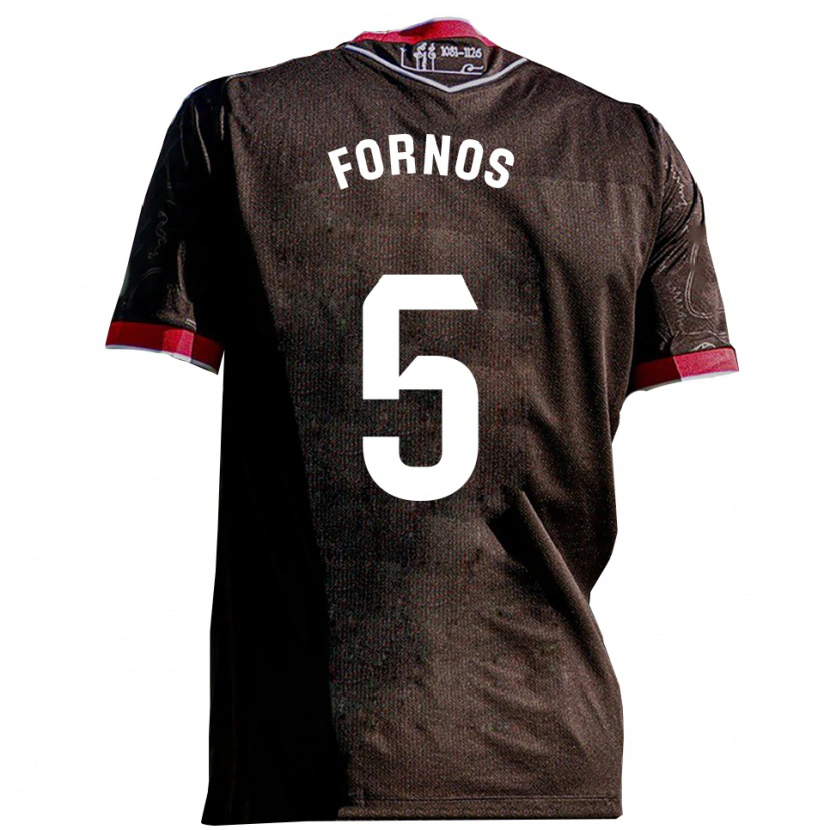 Danxen Mujer Camiseta Quique Fornos #5 Negro Rojo 2ª Equipación 2025/26 La Camisa