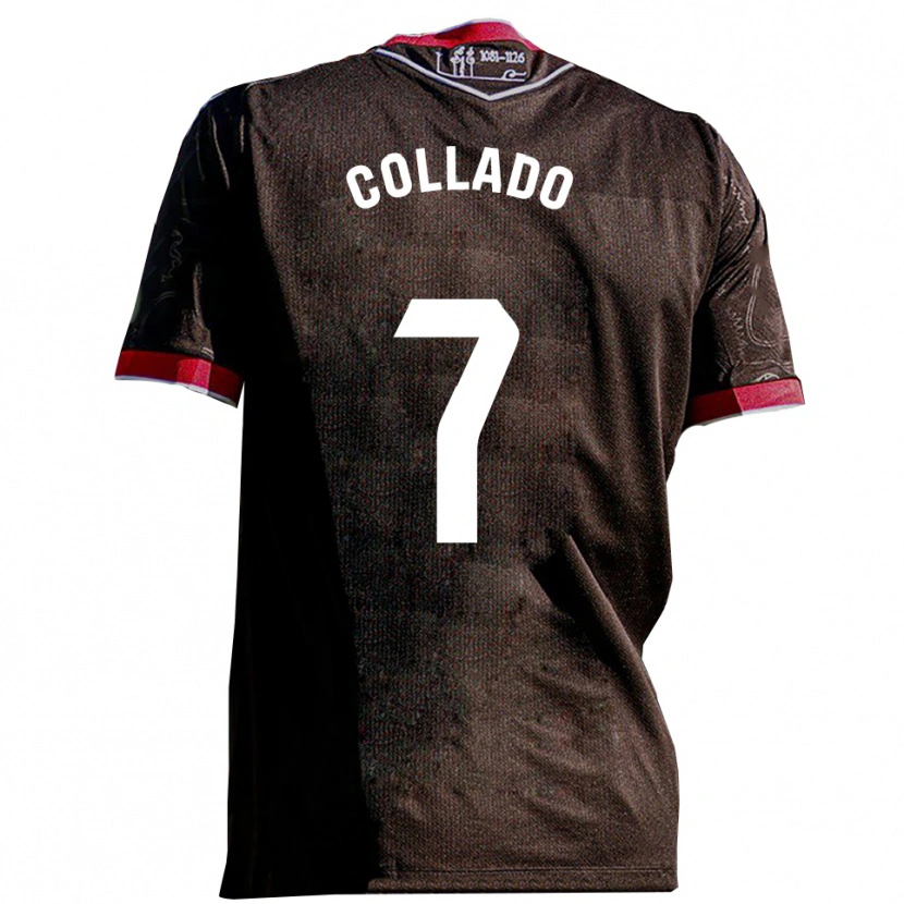 Danxen Mujer Camiseta Diego Collado #7 Negro Rojo 2ª Equipación 2025/26 La Camisa