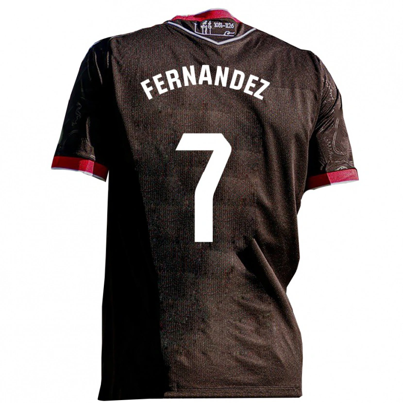 Danxen Mujer Camiseta Diego Fernández #7 Negro Rojo 2ª Equipación 2025/26 La Camisa
