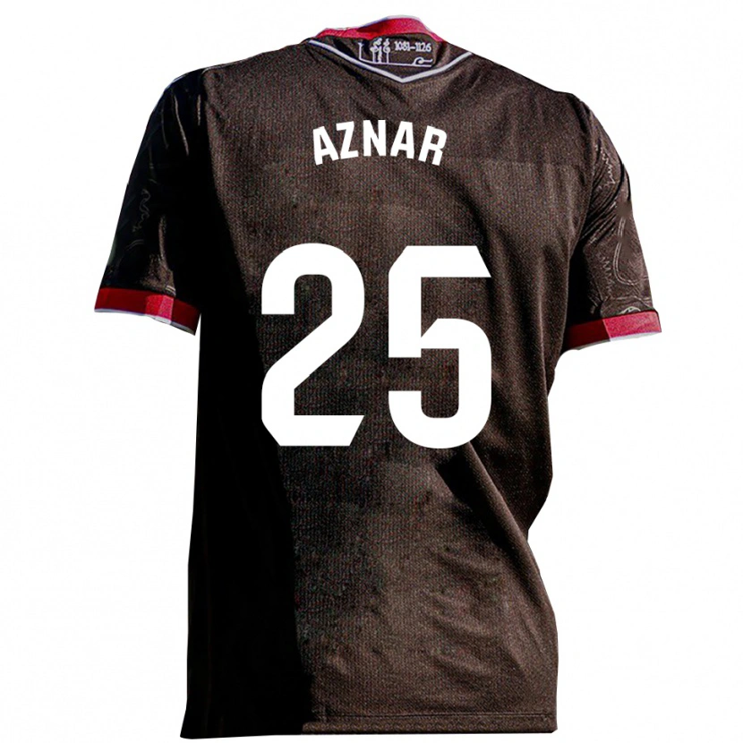 Danxen Mujer Camiseta Mario Aznar #25 Negro Rojo 2ª Equipación 2025/26 La Camisa