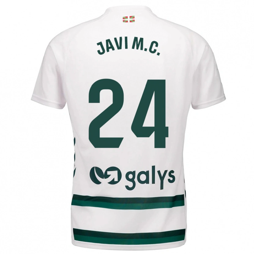 Danxen Mujer Camiseta Javi Martínez #24 Blanco Verde 2ª Equipación 2025/26 La Camisa