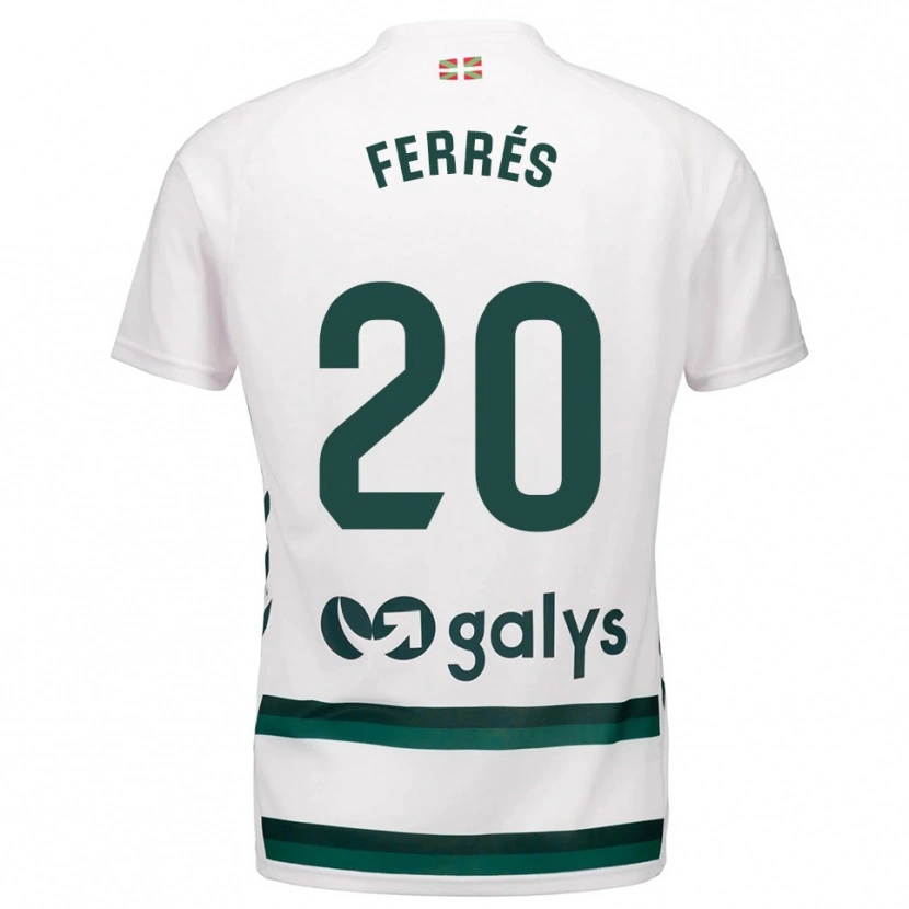 Danxen Mujer Camiseta Llorenç Ferrés #20 Blanco Verde 2ª Equipación 2025/26 La Camisa