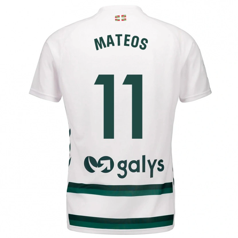 Danxen Mujer Camiseta Endika Mateos #11 Blanco Verde 2ª Equipación 2025/26 La Camisa